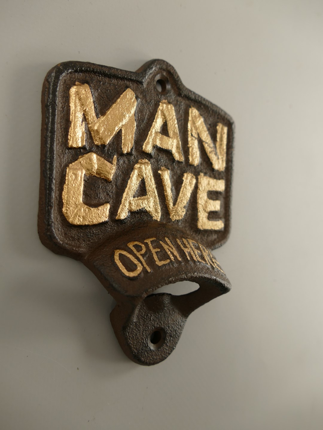 Wand Offner Man Cave Eisen farbe H.12cm