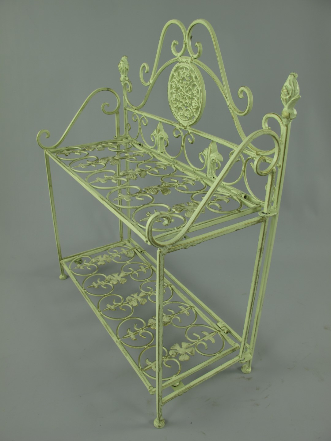 Regal Eisen rust. weiss H.48x40cm