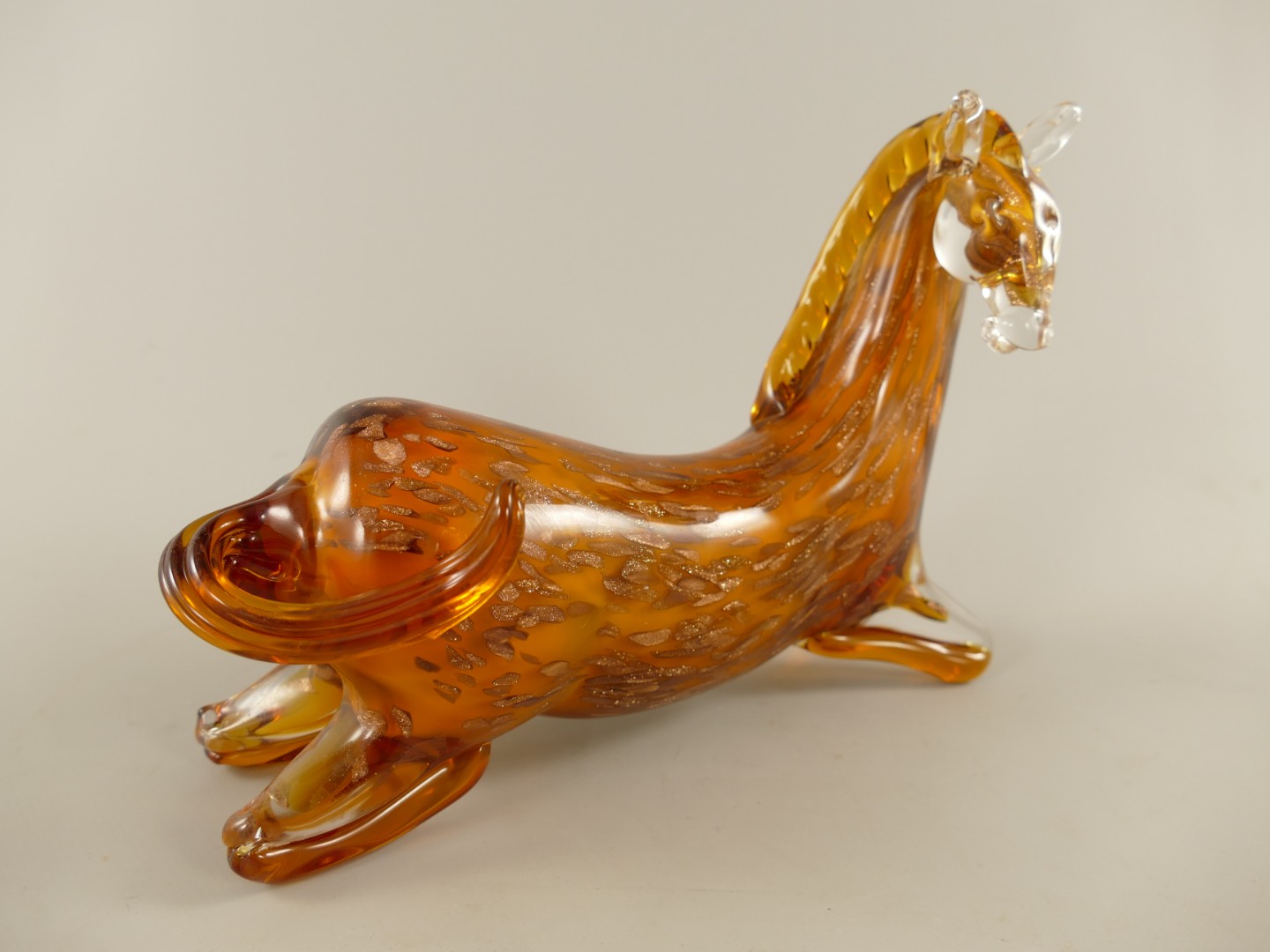 Glasfigur Pferd farbe L.24x18x10cm