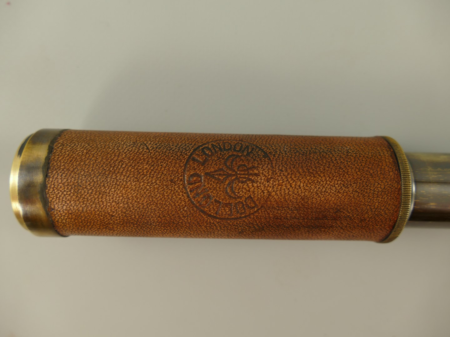Nautikset Mes./leder patina Holz Box L.23x11cm