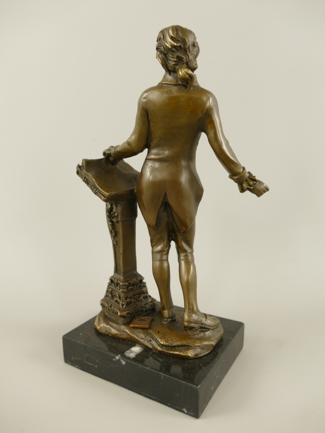 *RAUS*PREIS* Figur Bronze Komponist H.22x11x8cm