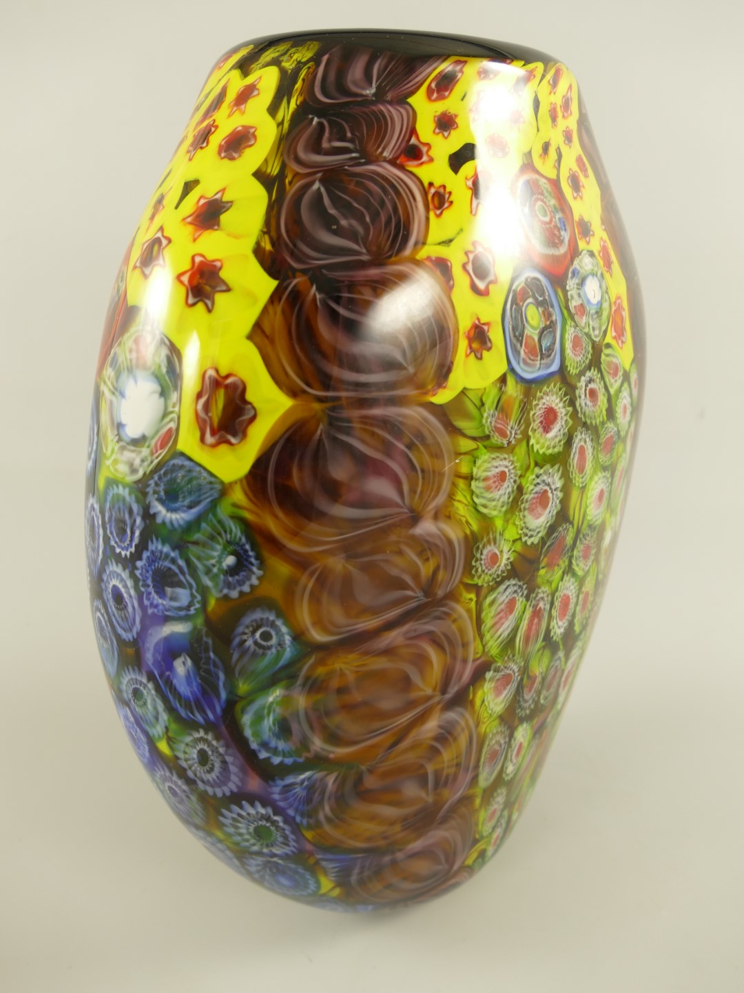 Glas Vase farbe H.39x30cm