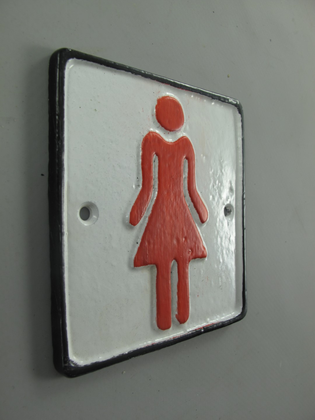 Schild WC(DAMEN) rustikal Eisen L.9x10cm P/St.