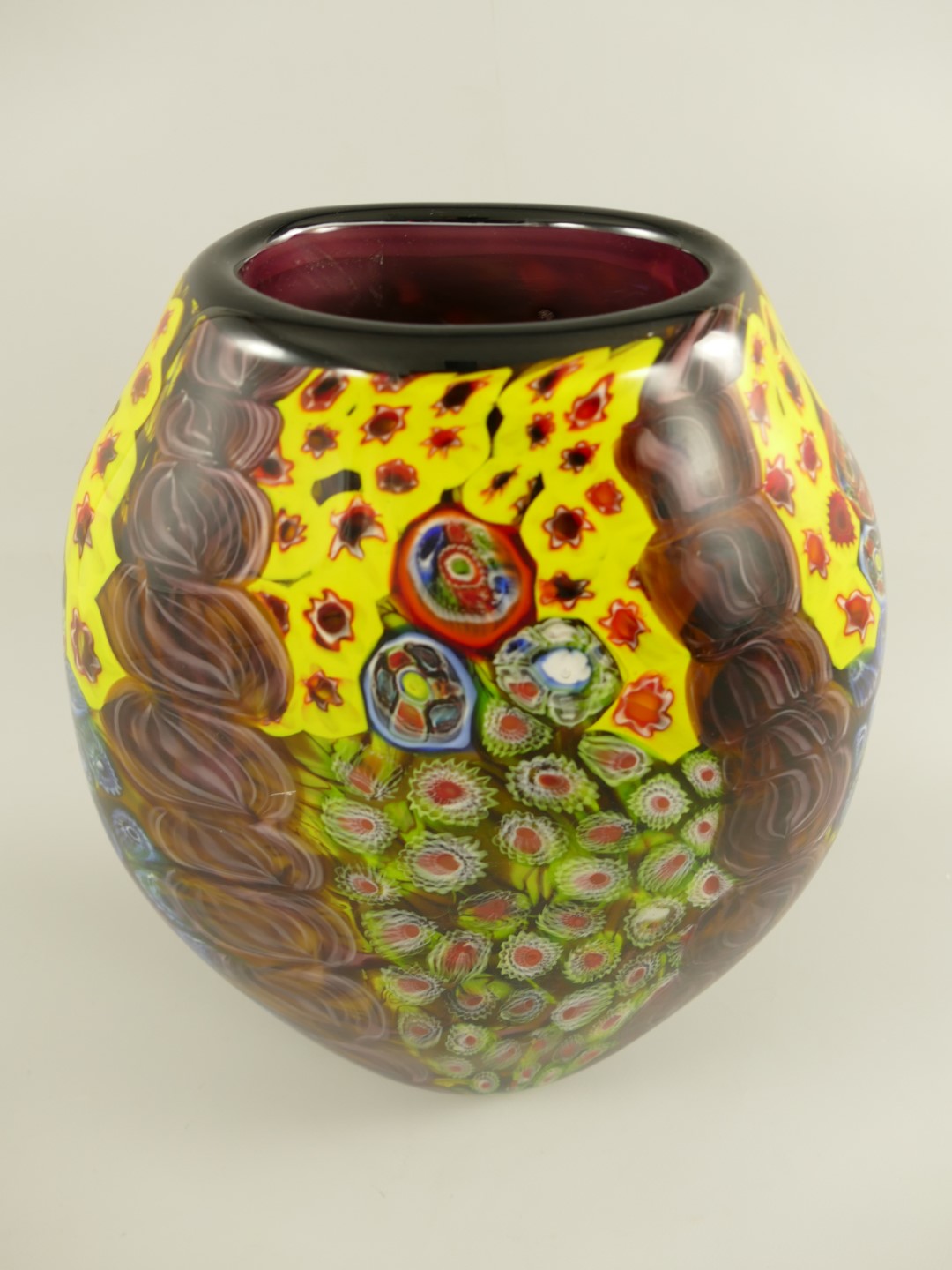 Glas Vase farbe H.39x30cm