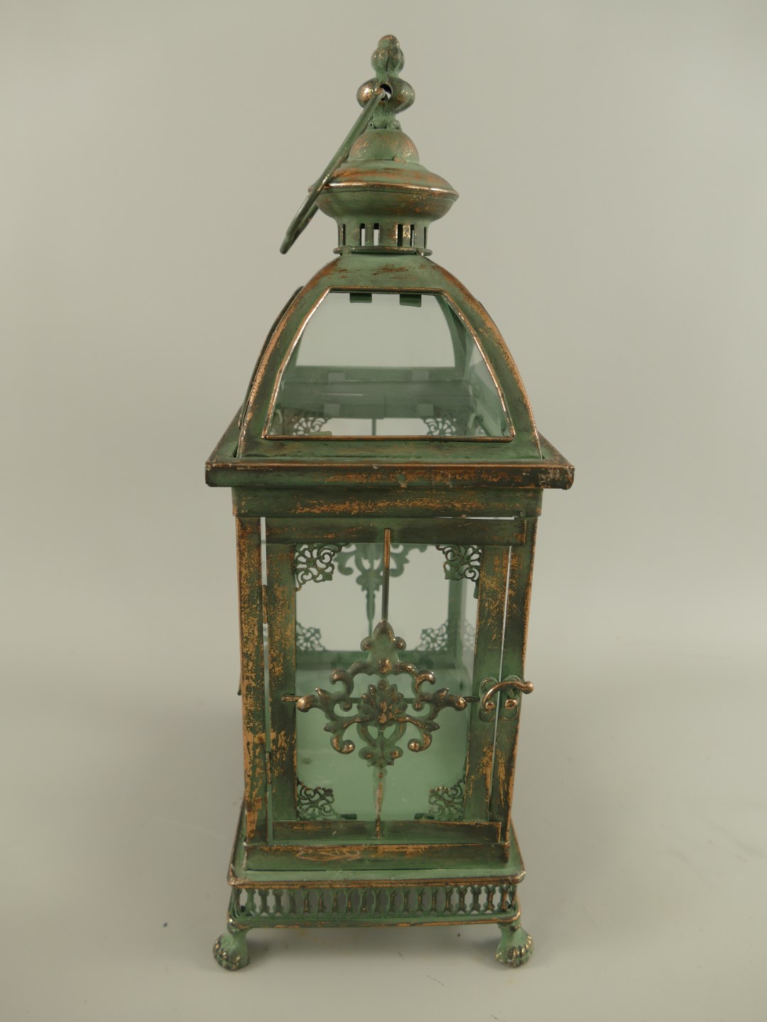 (*)Laterne rustikal Eisen farbe Set/2 H.68/44cm