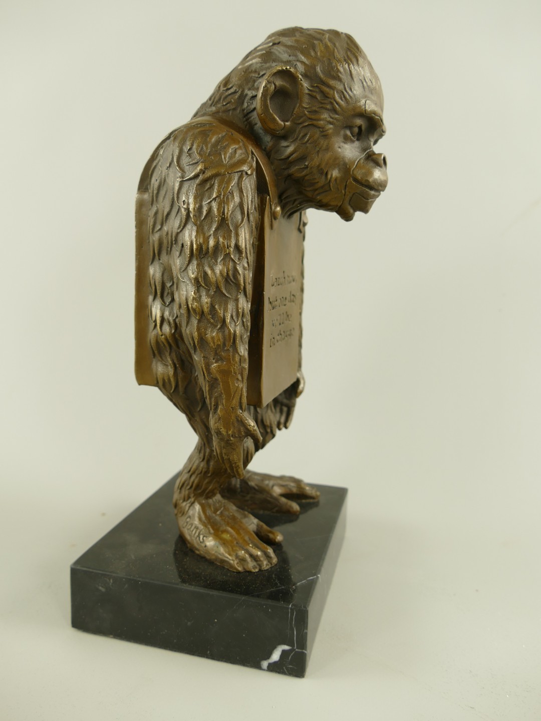Figur Bronze Banksy Affe H.26cm