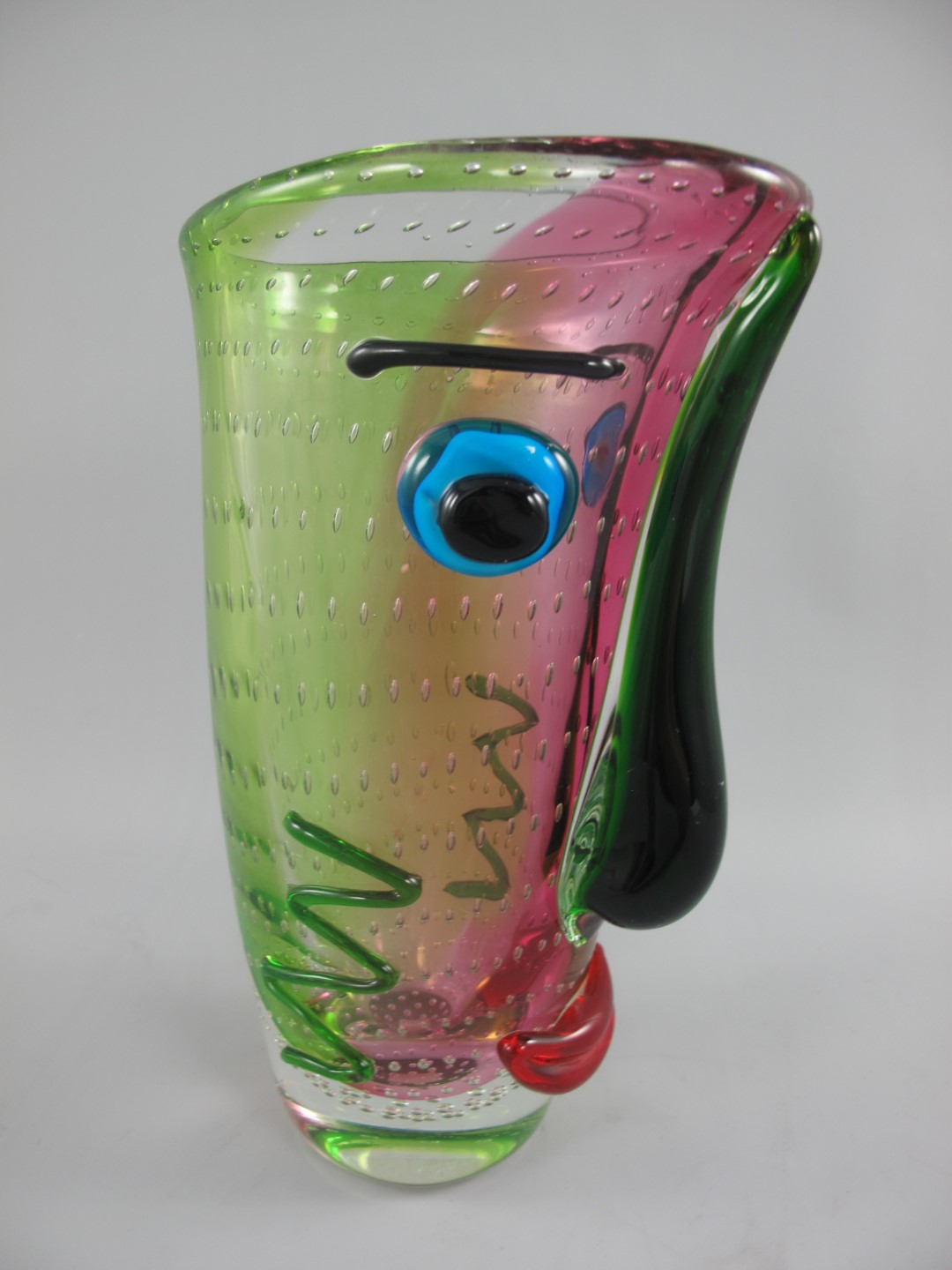 Glas Vase farbe H.30x19x14cm