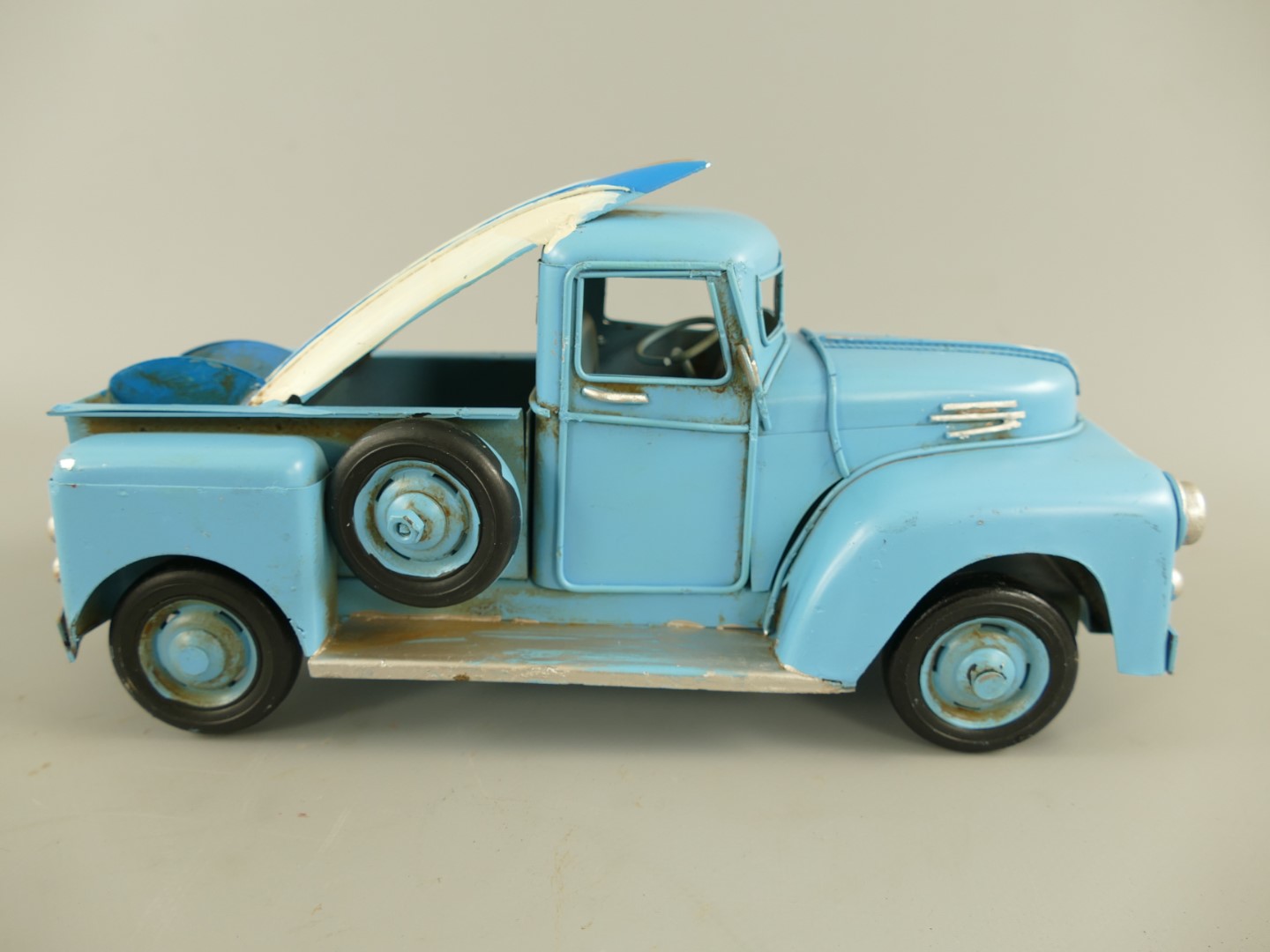 Truck Antik Eisen blau L.26x13cm