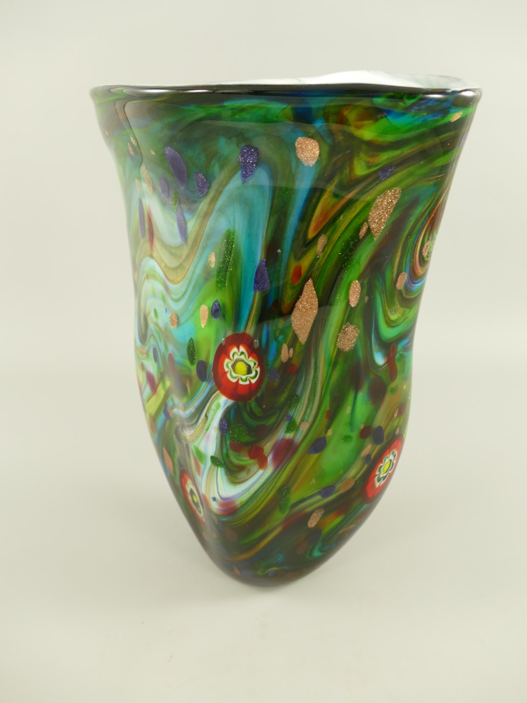 Glas Vase farbe H.35cm
