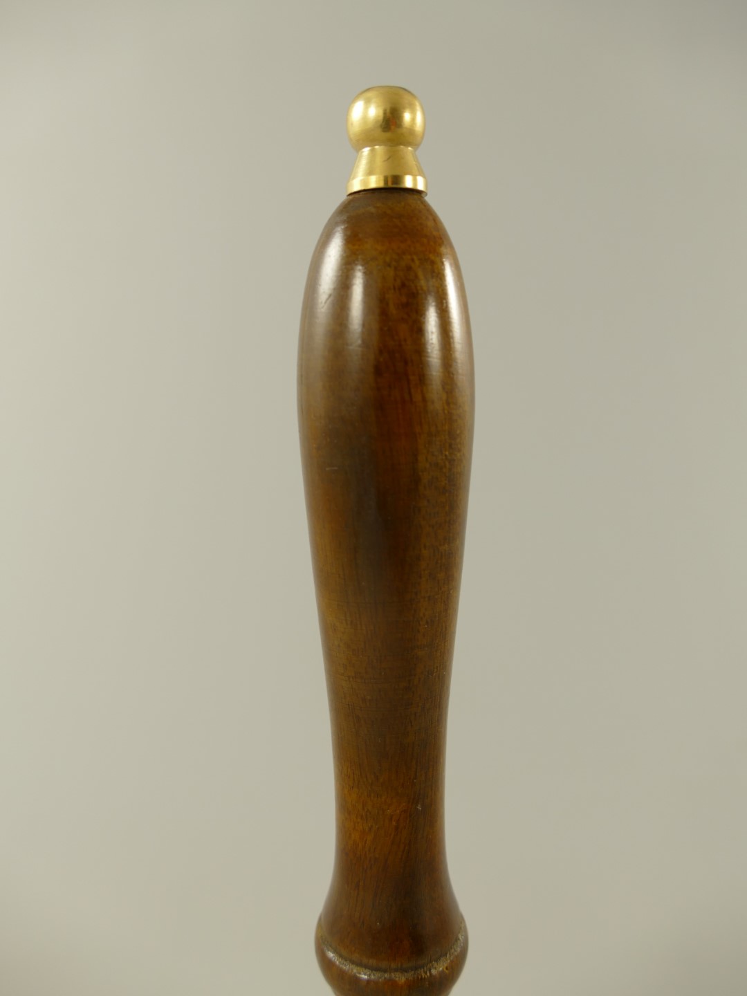 Schulglocke Messing Holzgriff braun H.33-D.13,5cm