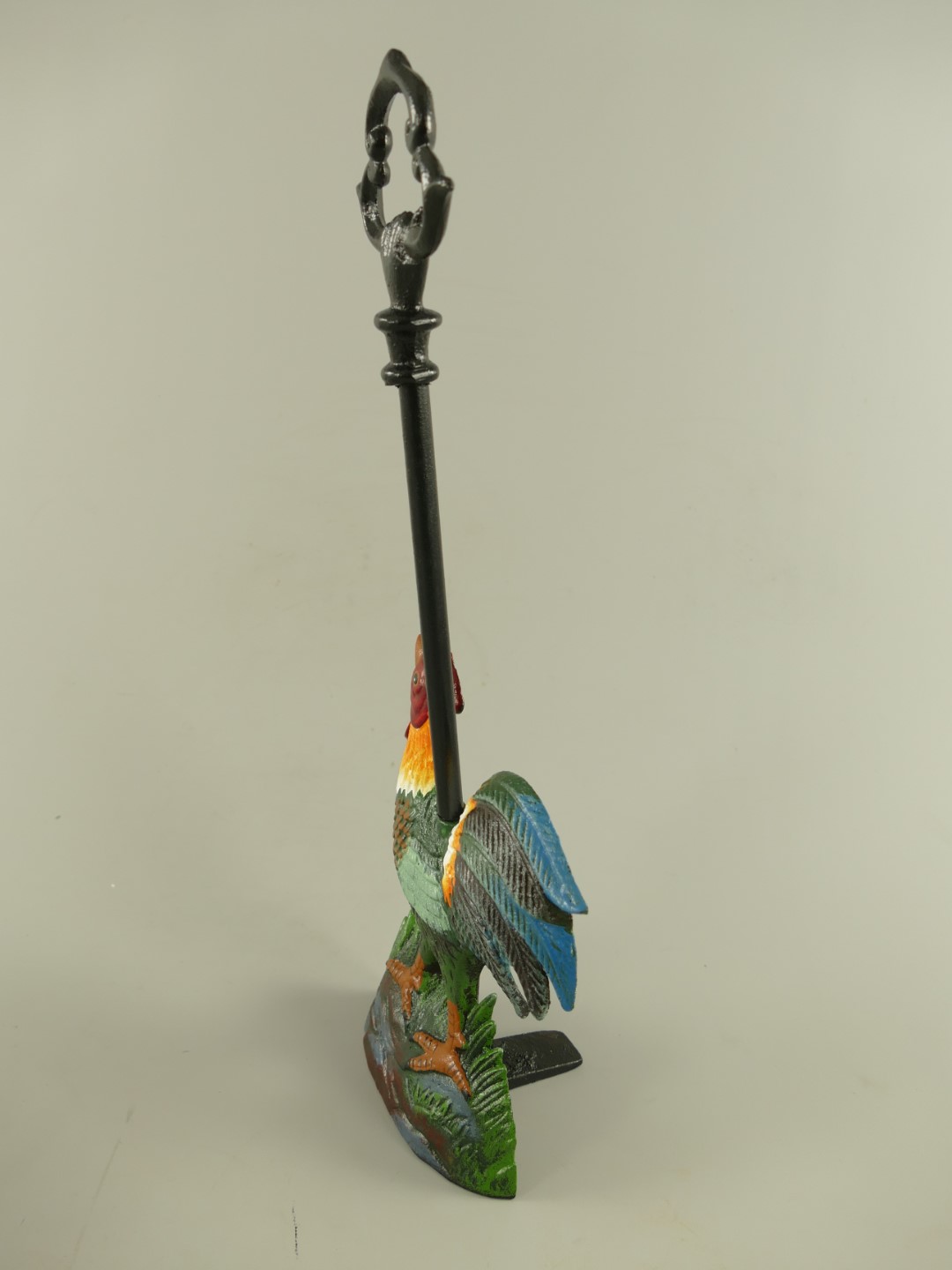 *ANG. Türstopper Hahn Gußeisen farbig H.46x18cm