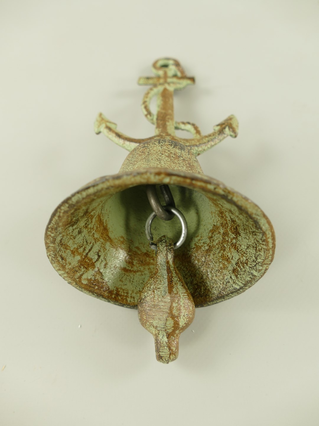 Tischglocke Anker Gußeisen farbig H.18x9cm