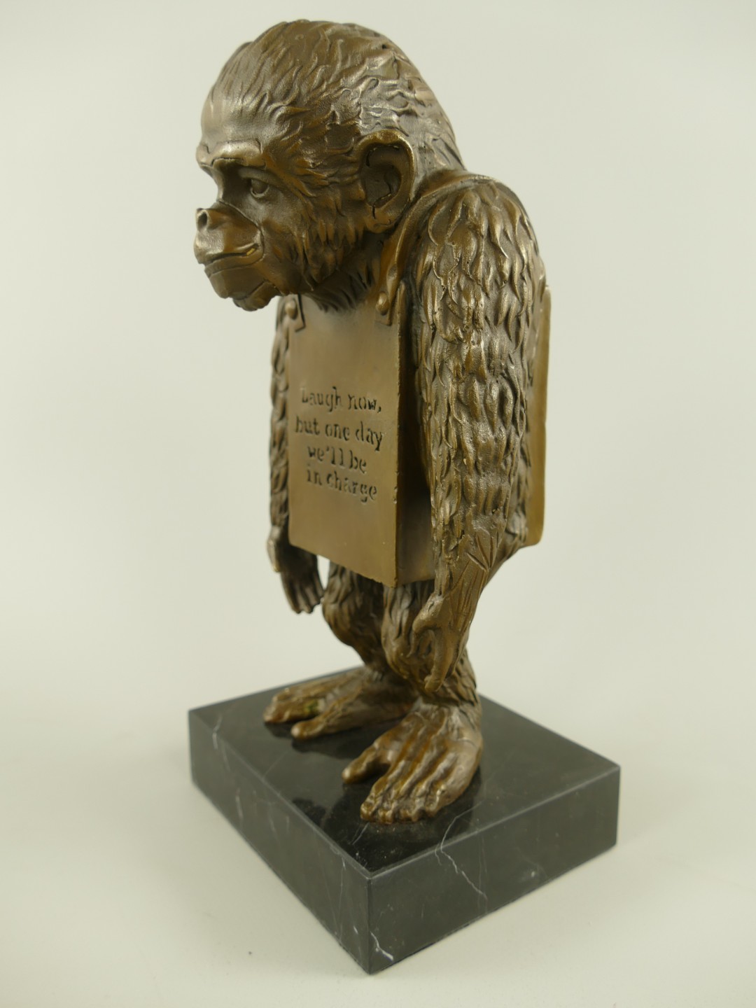 Figur Bronze Banksy Affe H.26cm