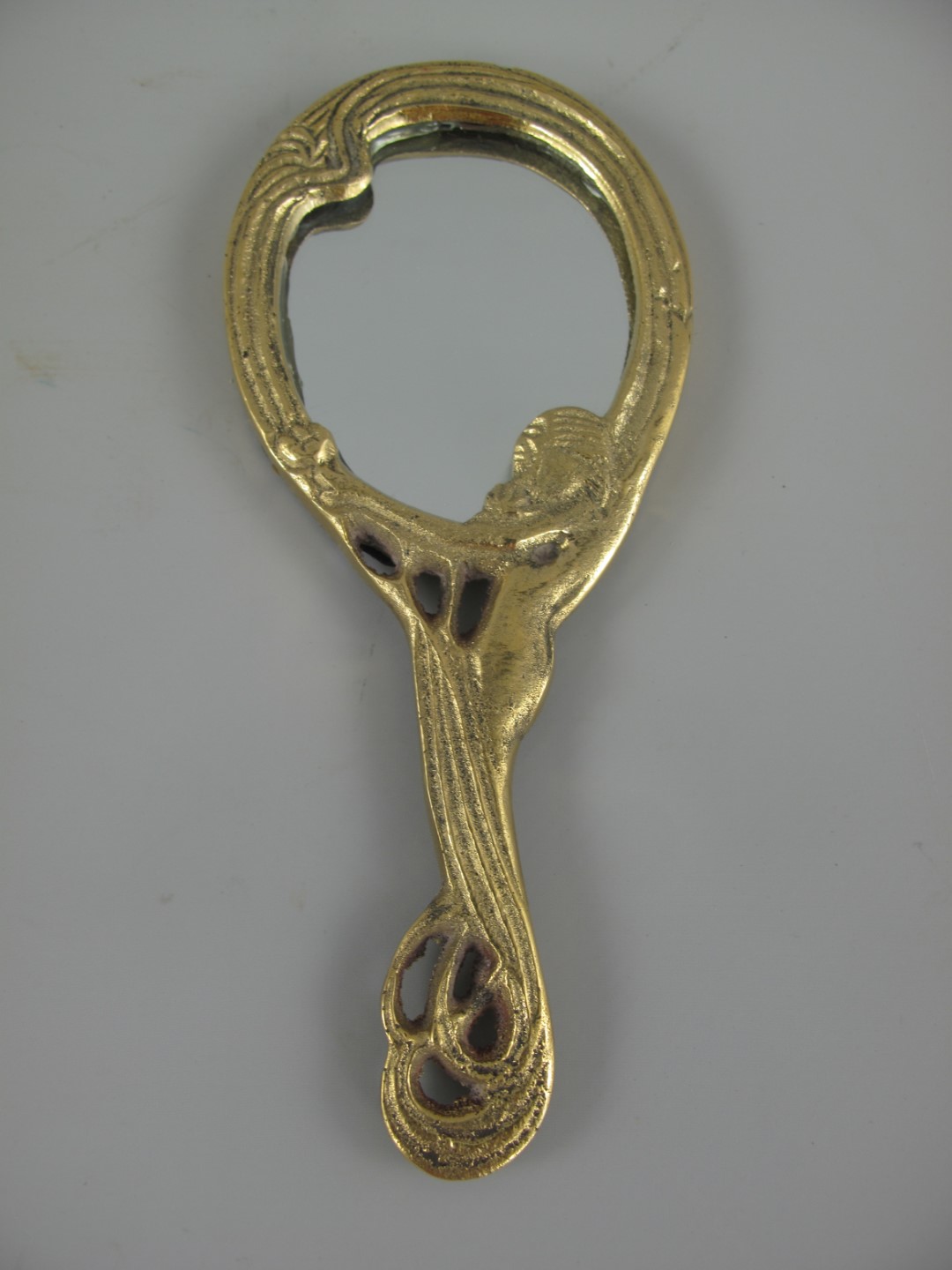 Handspiegel Dame Messing L.16x7cm