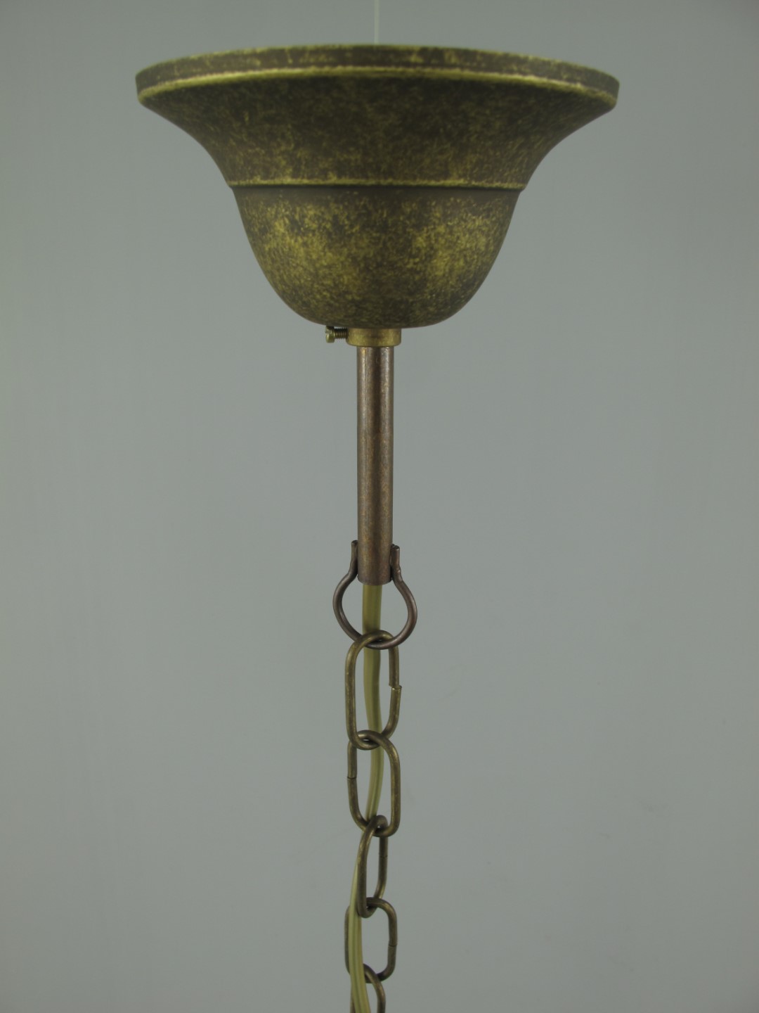 Schirm/Lampe Messing brün. (111.151-3B) H.80cm