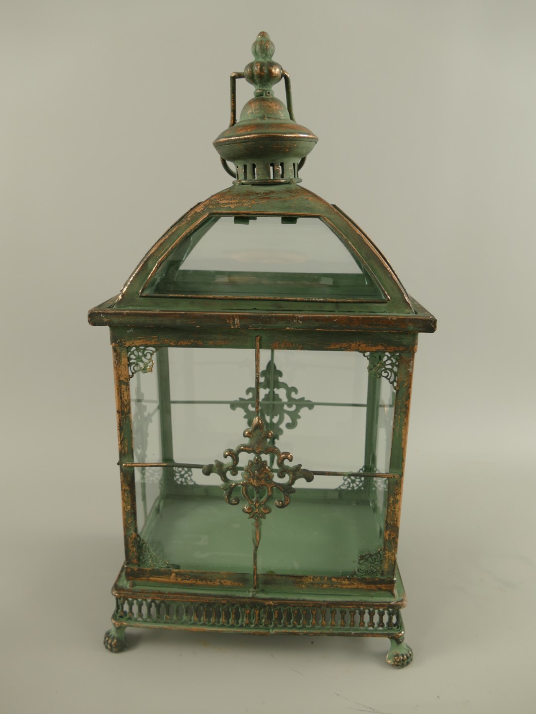 (*)Laterne rustikal Eisen farbe Set/2 H.68/44cm