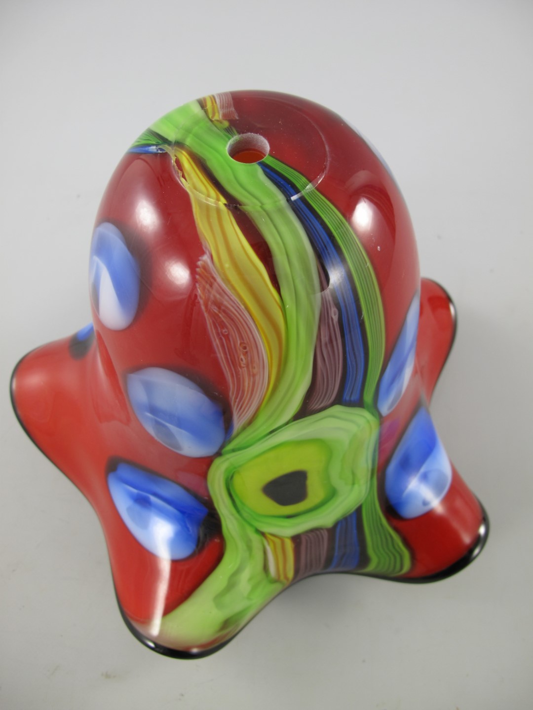 Lampenschirm Glas farbe ROT!! H.23cm