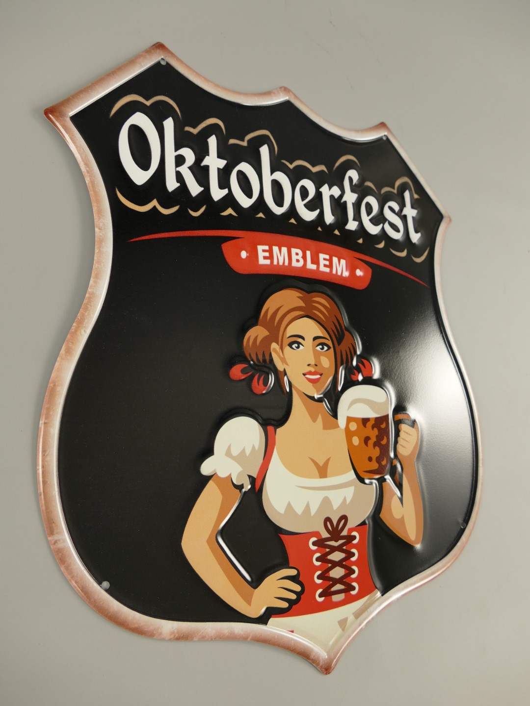 #Wandschild Eisen Oktoberfest H.39x33cm