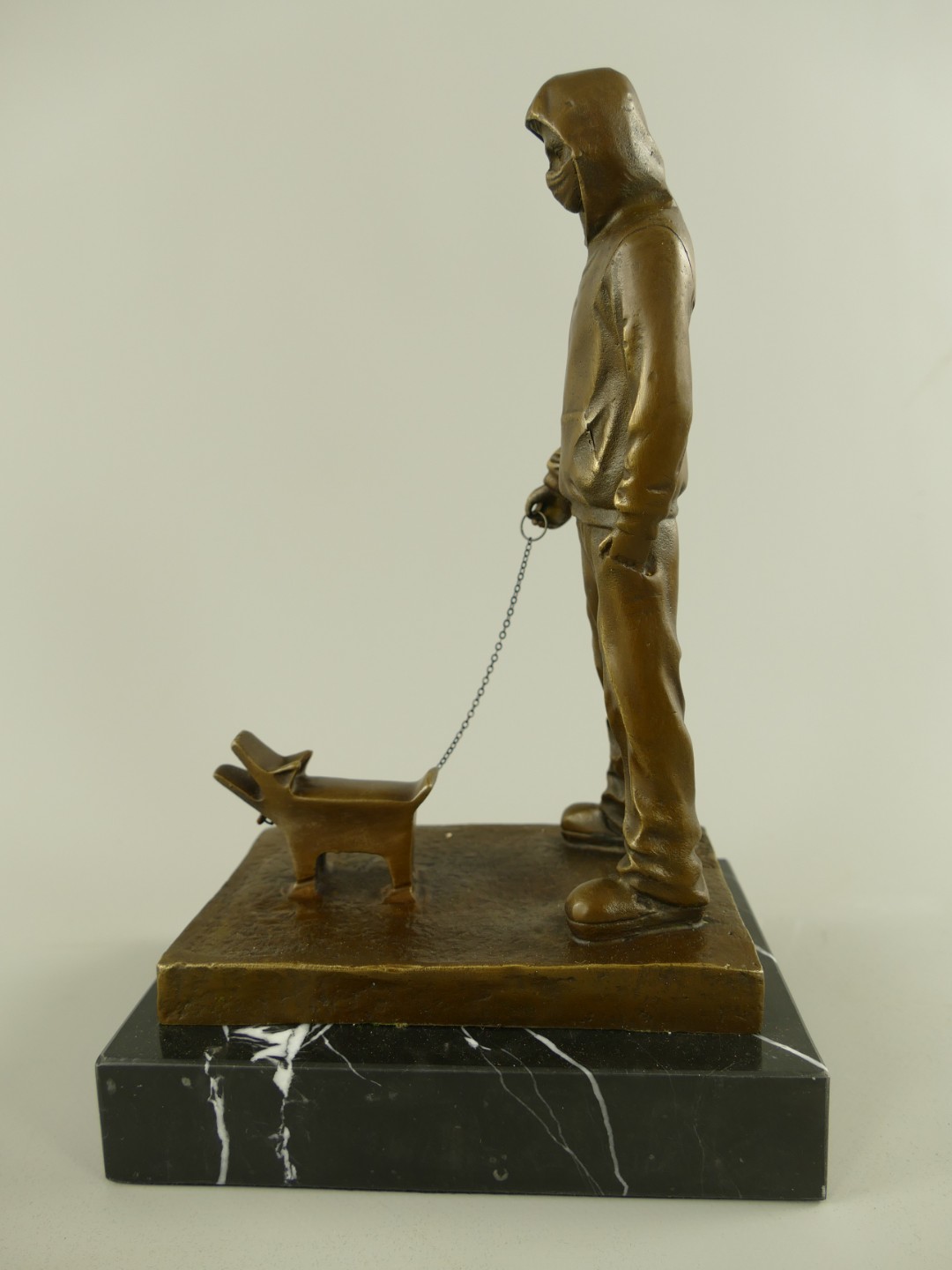 Figur Bronze Banksy Hund H.27cm