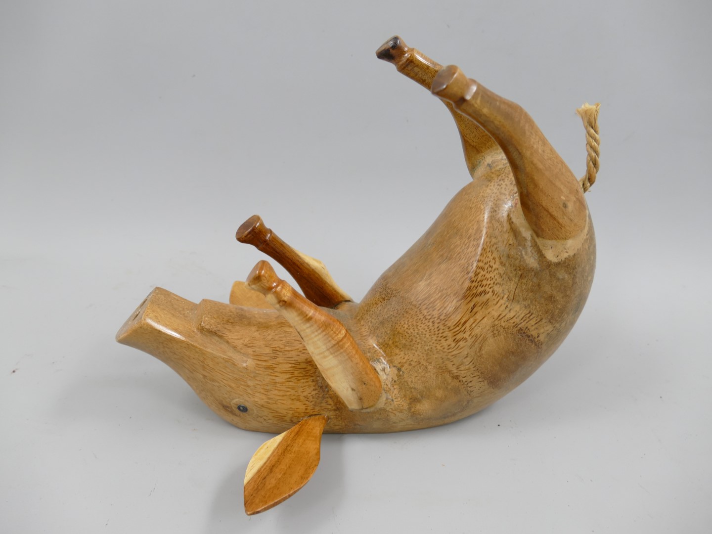 *NT Weinregal SCHWEIN!! TEAK L.30x23cm
