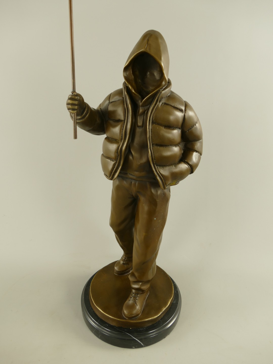 Figur Bronze Banksy mann mit Ballon H.72x25x20cm