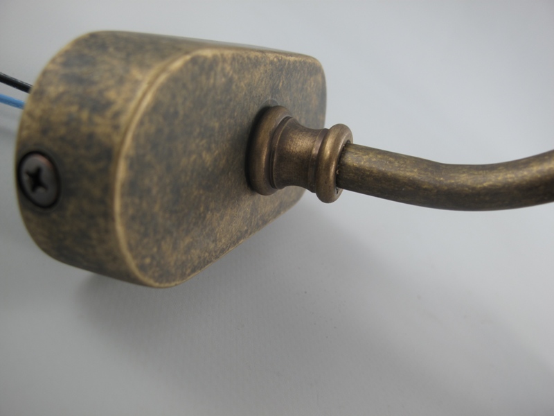 Bilderlampe Messing brüniert 1-Fassung B.20cm