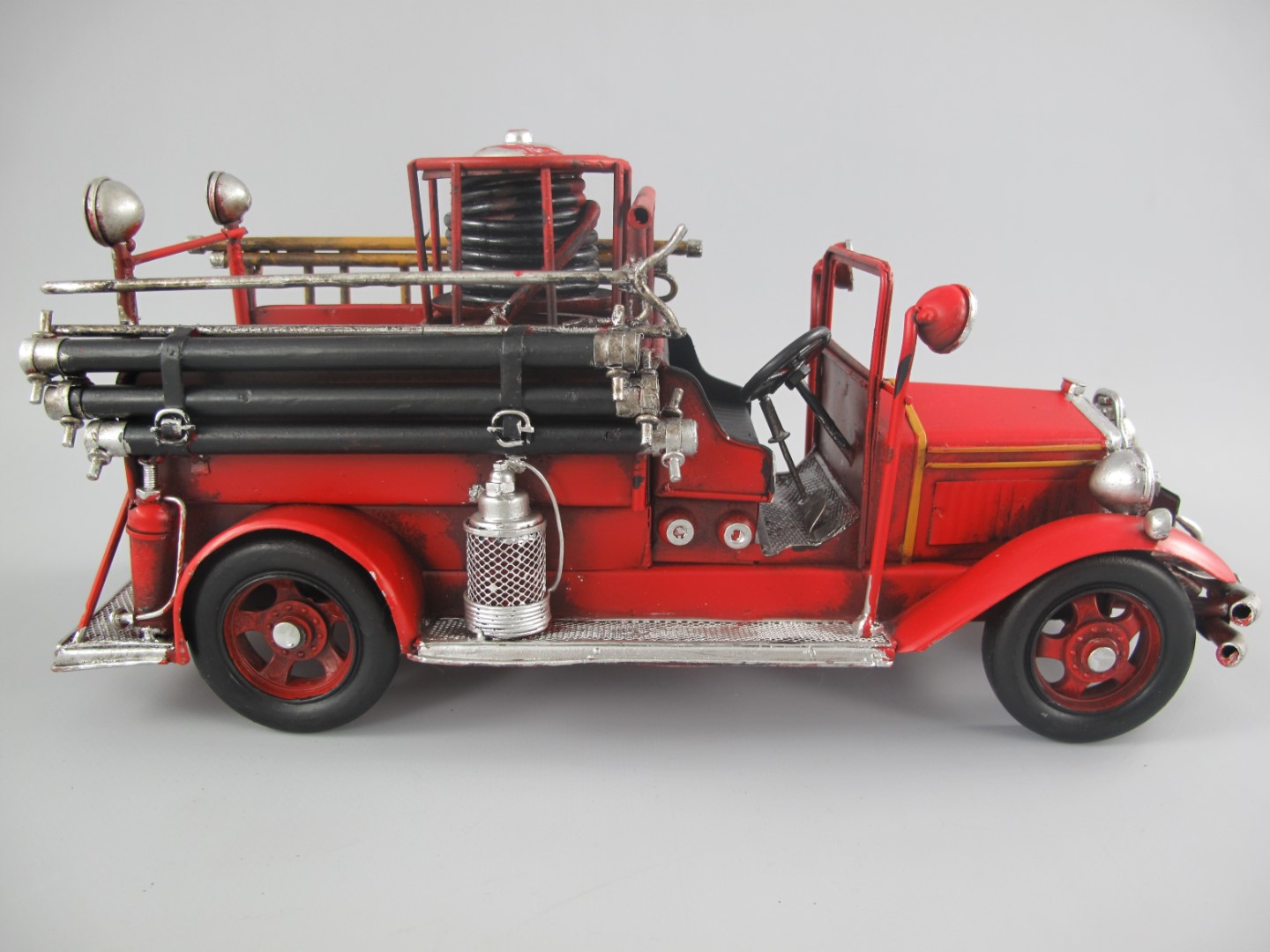 Feuerwehrwagen Antik Eisen L.36x17cm