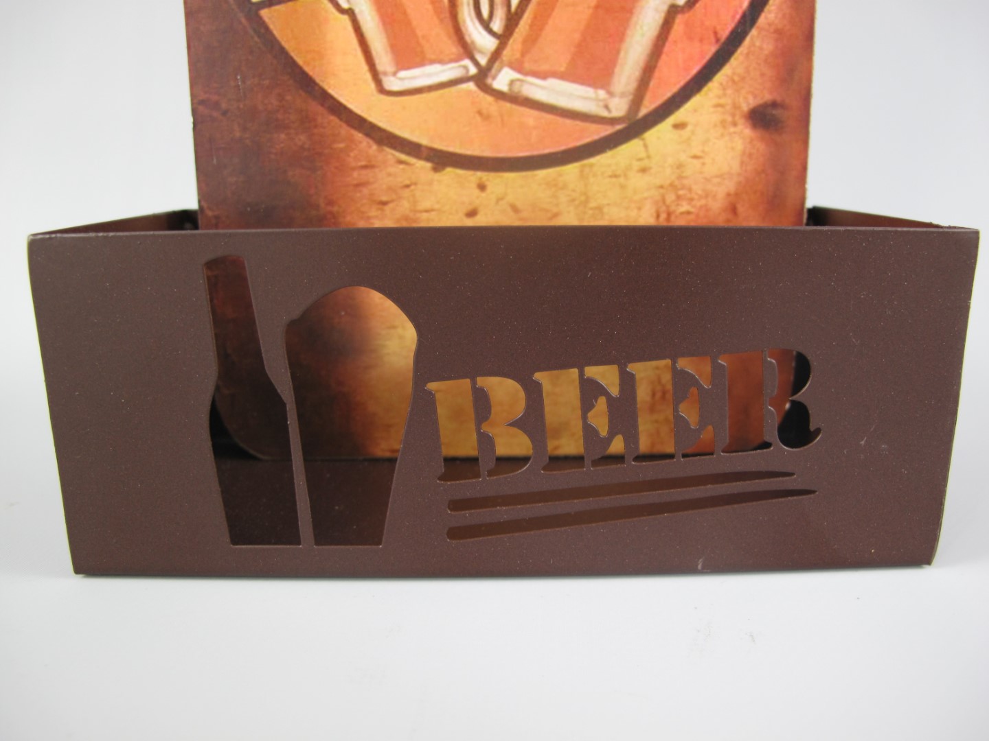 Wandschild/offner Holz/Eisen H.37x16cm