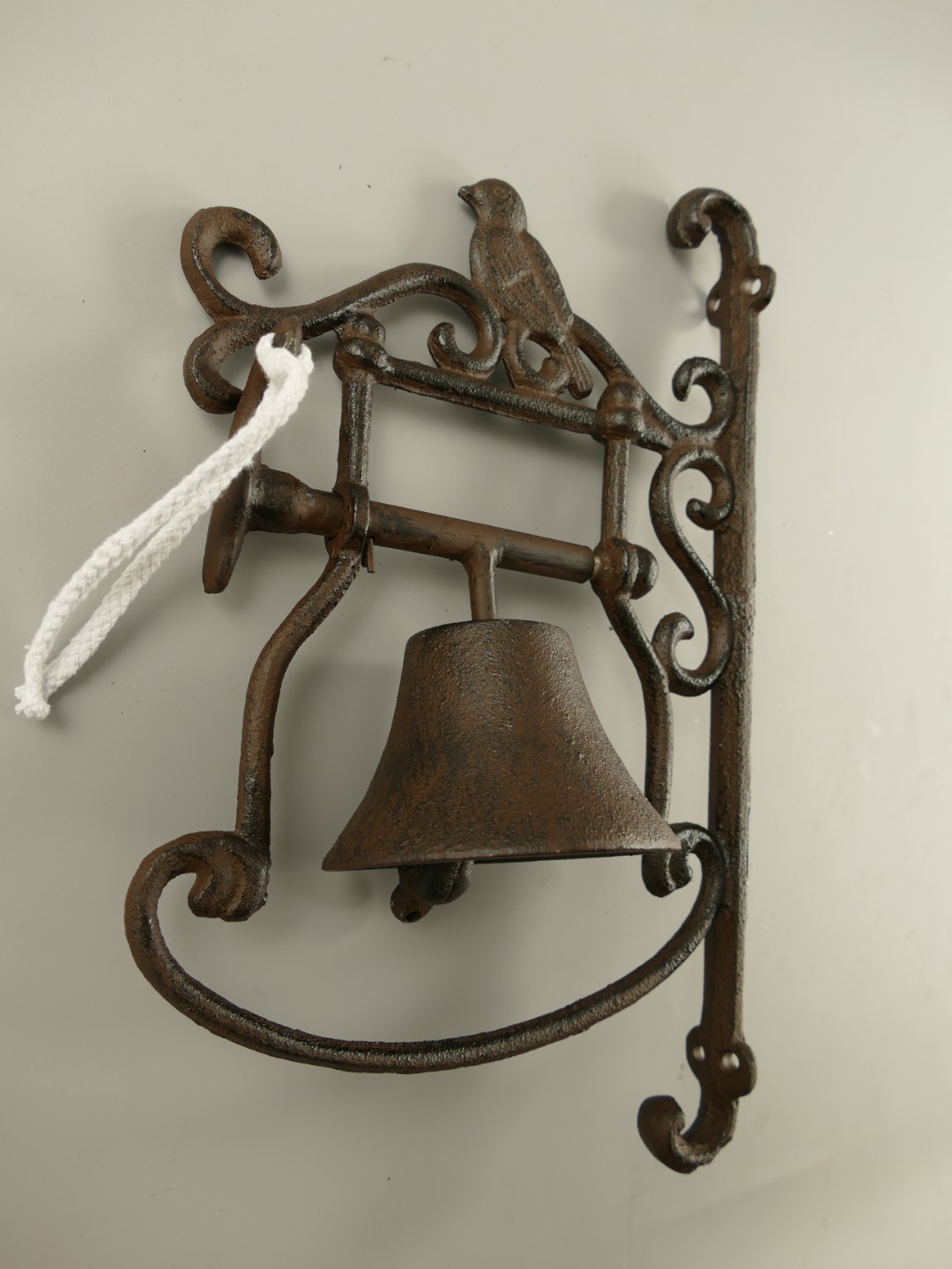 Wandglocke Gußeisen rustikal braun H.35x21cm