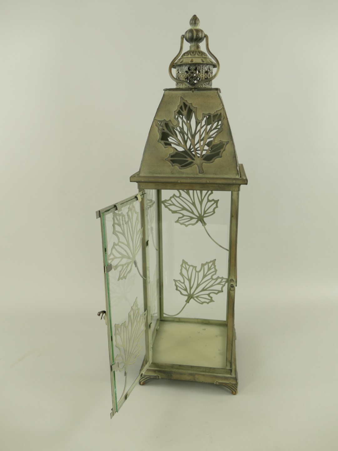 (*)Laterne rustikal Eisen farbe H.65x19cm