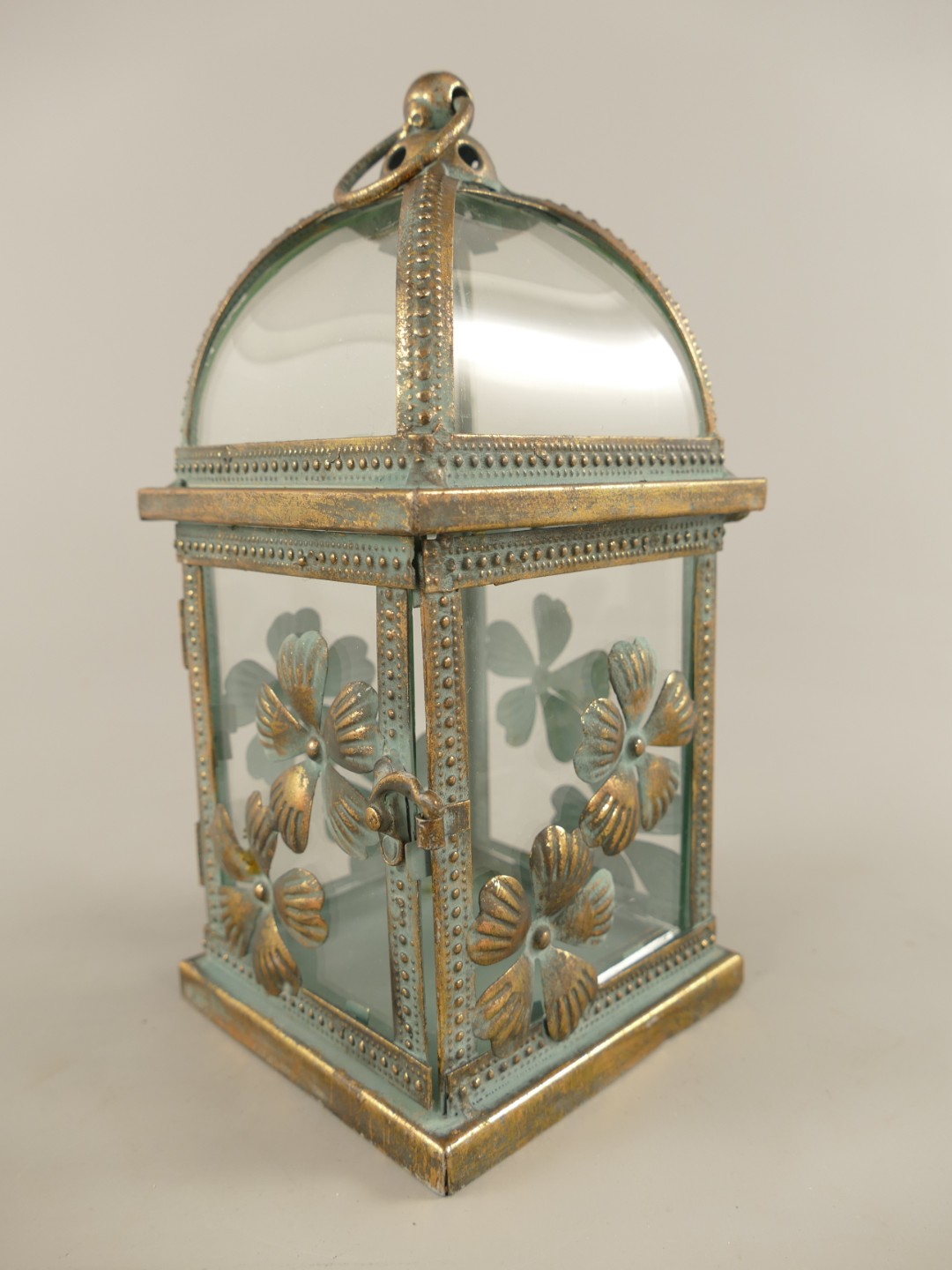 Laterne rust. Gold Eisen farbe H.23cm