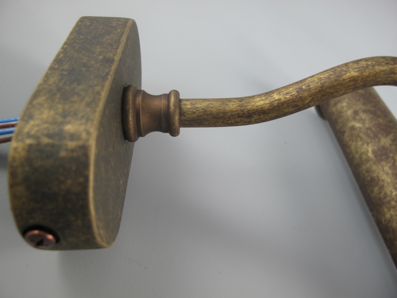 Bilderlampe Messing brüniert 2-Fassung B.30cm