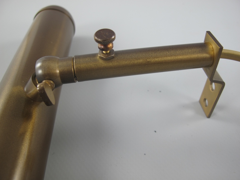Bilderlampe Messing brüniert 1-Fas. B.22cm