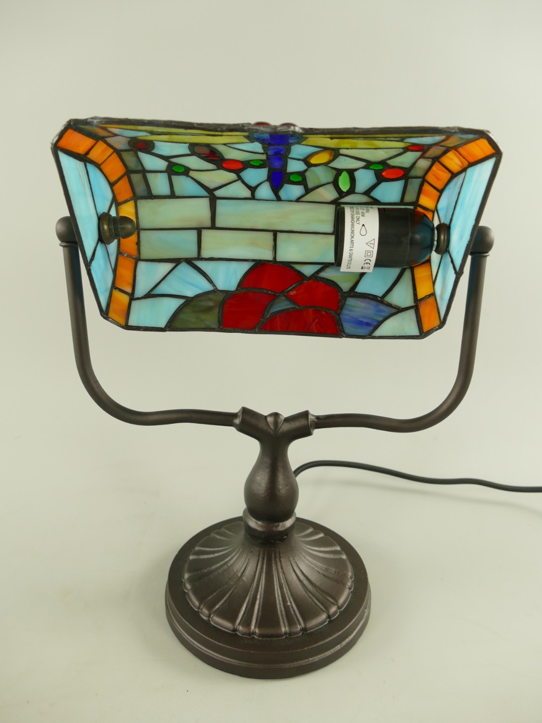 Bankerslamp Tiffany fassung E27 H.33cm