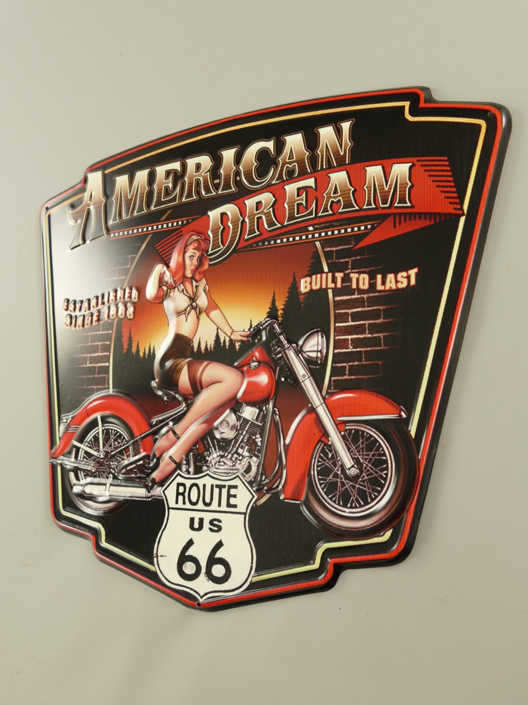 Wandschild(Gestanz) Eisen American Dream L.50x45cm