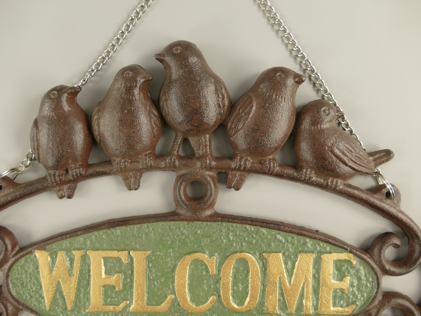 Wandschild Eisen Welcome L.35x25cm P/St.