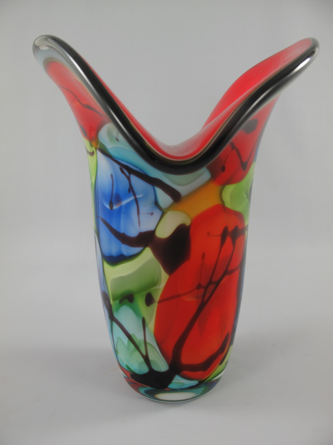 Glas Vase farbe H.32x38x22cm