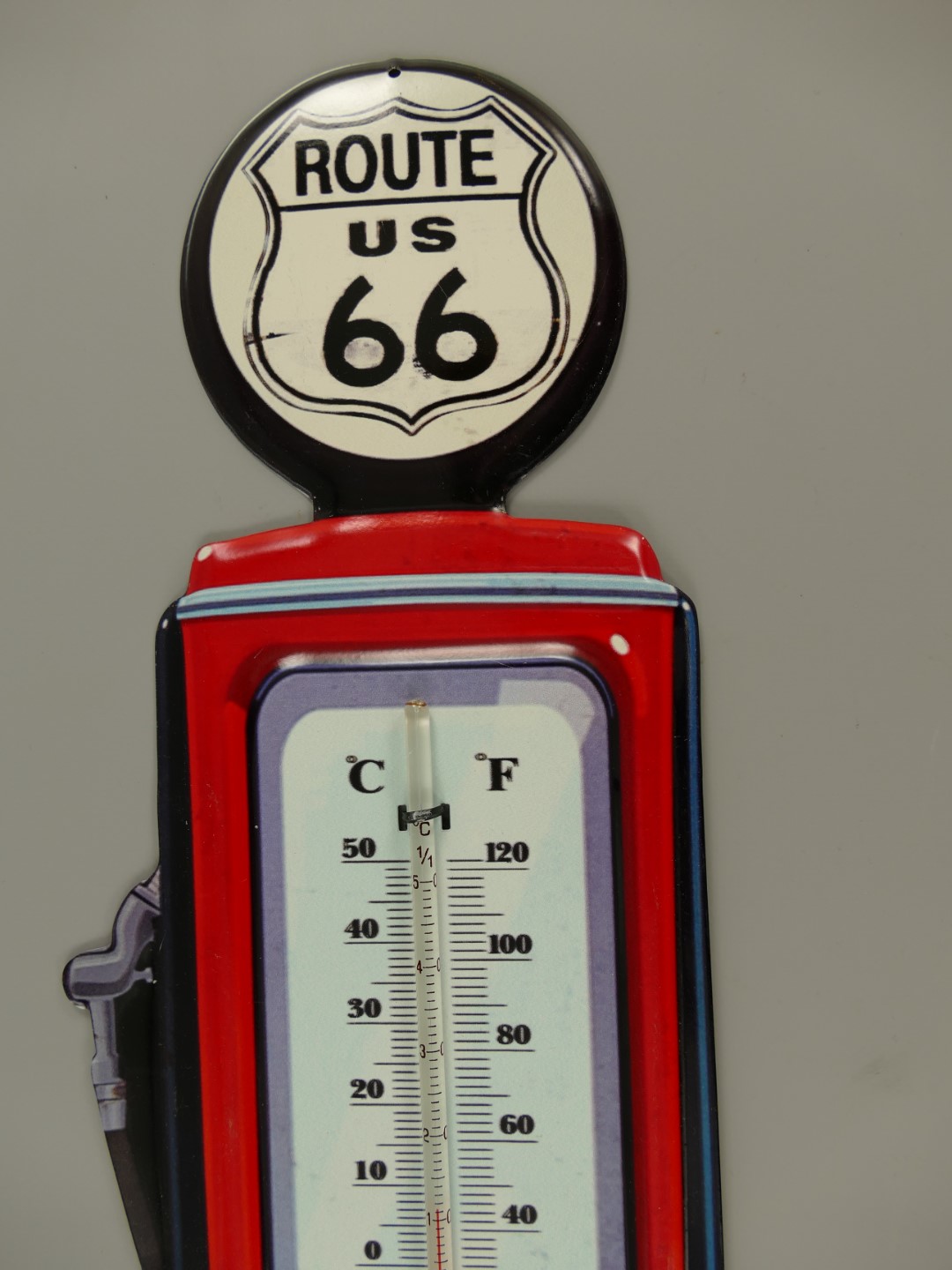 Thermometer Antik Eisen Route-66 H.48x15cm
