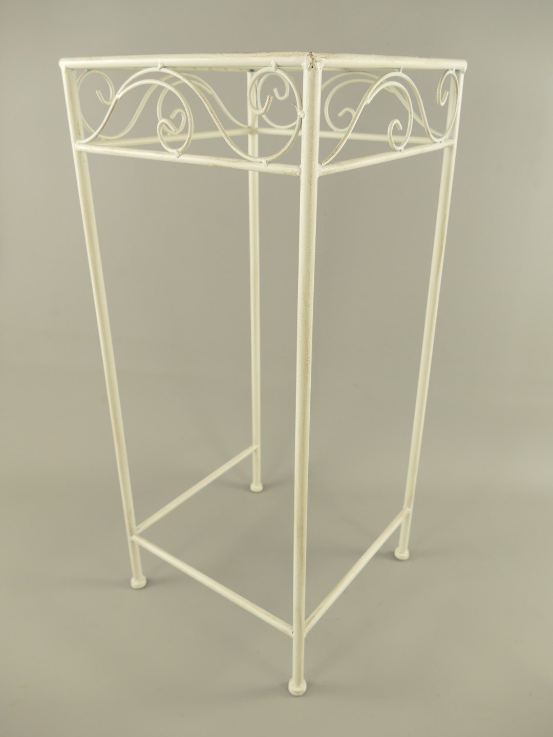 Tisch Eisen rustikal weiss Set/3 H.50-70cm