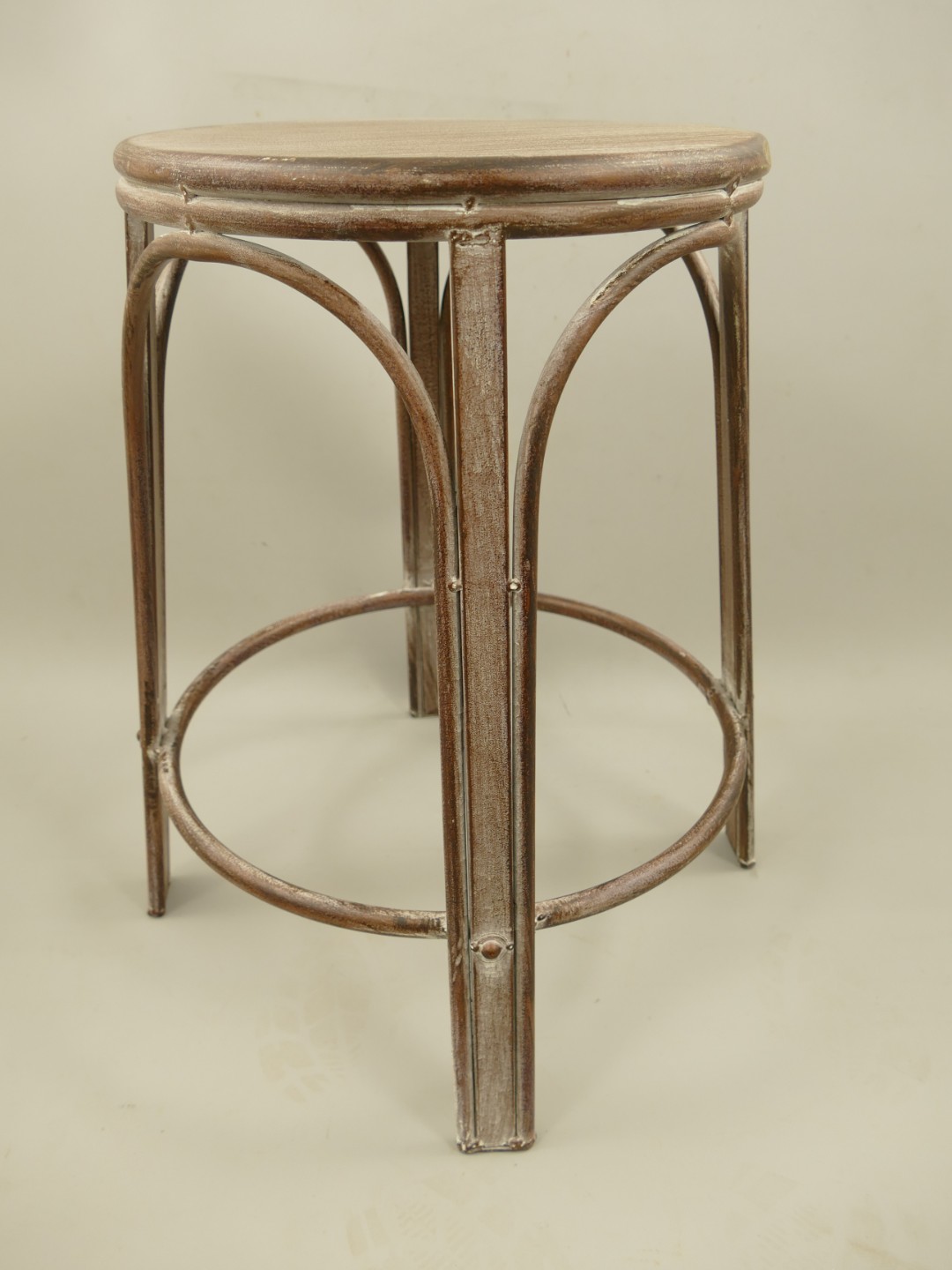 Hocker Eisen rustikal braun H.46cm