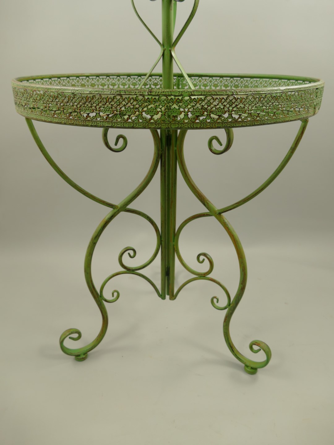 Etagere 2-tlg. Eisen rustikal grün H.140x60cm