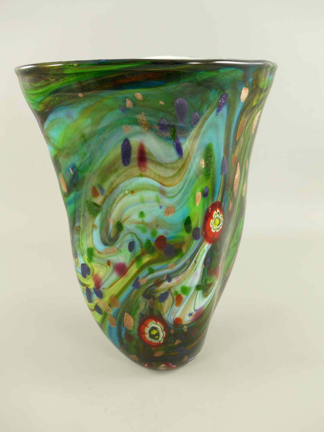 Glas Vase farbe H.35cm
