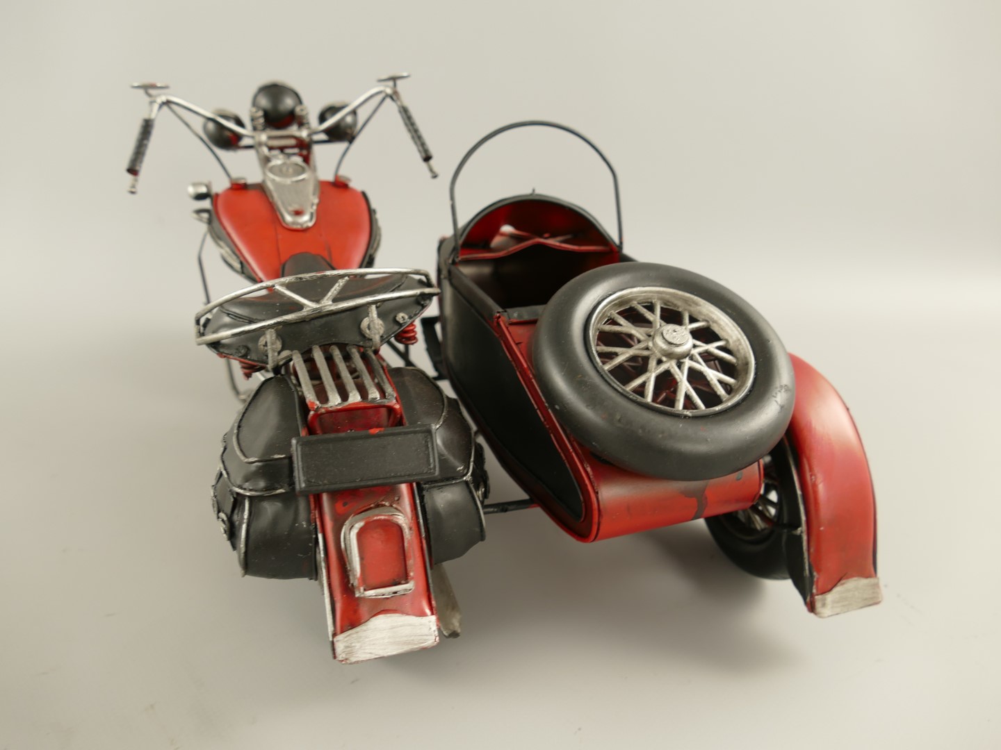 Motor mit seitwagen Antik Eisen L.36x18cm