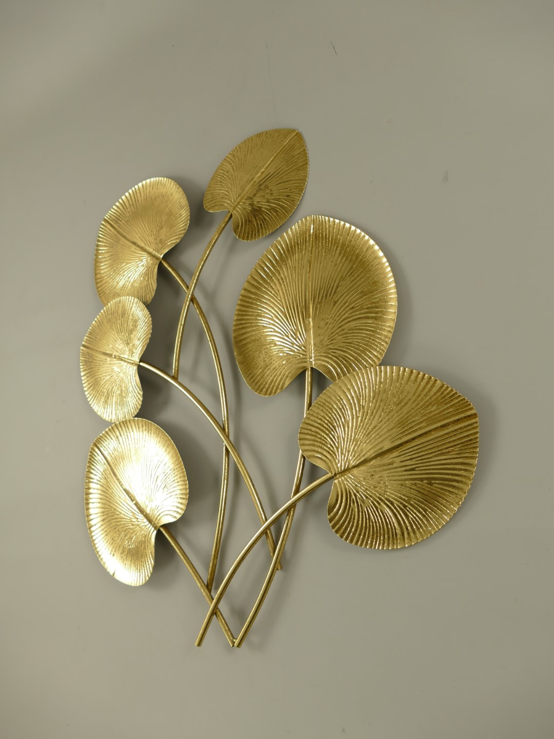 Wandornament Blumen Eisen Gold farbig H.60cm