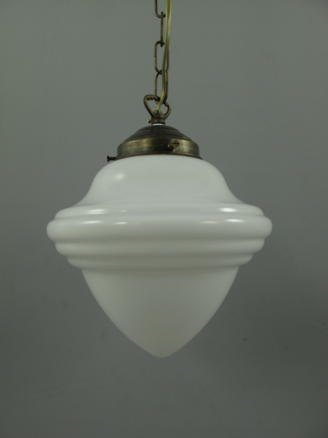 Schirm/Lampe Messing brün. (111.151-3B) H.80cm
