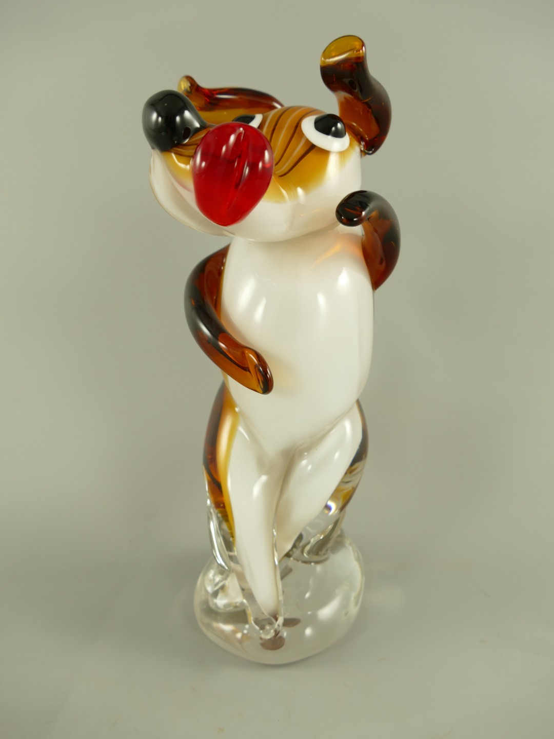 Glasfigur Murano styl Hund farbe H.27cm