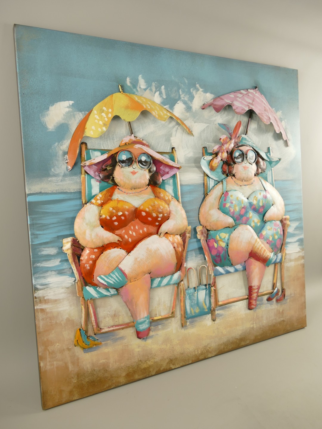 (*) Metallbild (3D) Eisen Frauen L.80x80cm