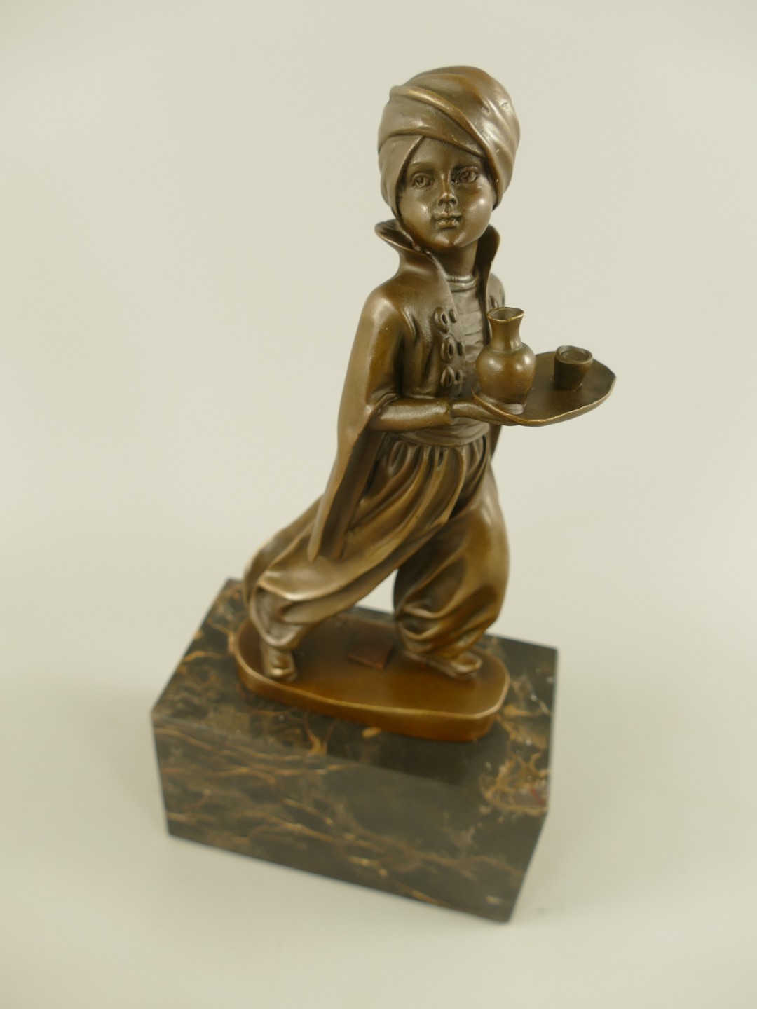Figur Bronze Orientalischer Diener H.25cm