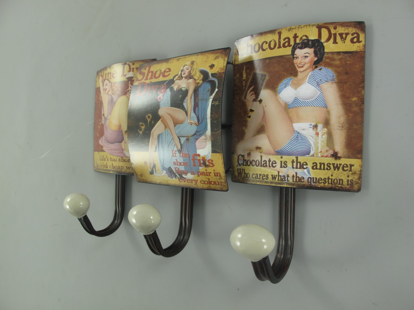 *ANG. Wandhaken Schild Eisen H.21x39cm P/St.