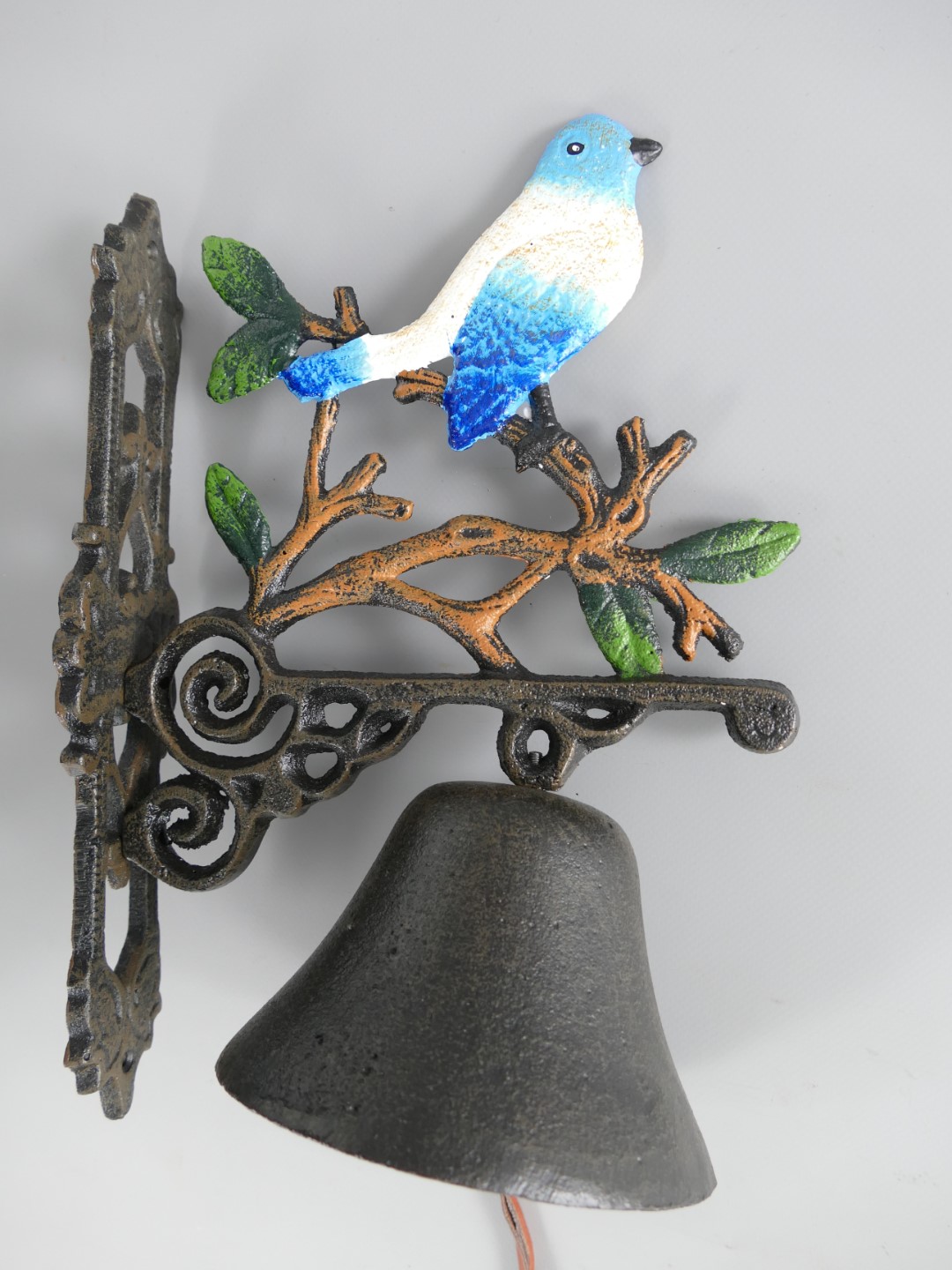 *NT Wandglocke Gußeisen Vogel H.30cm